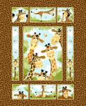 Zoe the Giraffe Cot Panel Kit with Cotton Batting